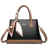 Bolsos Regala Bufanda de Seda Bolso de Mano para Mujer 2025 Bolso de Hombro Multicompartimento Bolso para Mujer Gran Capacidad Bolso Cruzado de Color Contrastante
