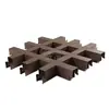 Perfiles de Techo de Rejilla de Aluminio de Fábrica Decoración de Balcones Paneles de Rejilla para Paredes de Fondo Interiores y Exteriores Rejilla Cuadrada de Aluminio