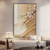 Mural de Parede de Fundo para Sofá de Hotel Personalizado, Pintura Decorativa com Textura Abstrata, Pintura de Alto Padrão para Entrada, Corredor e Hall