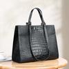 Bolso Nuevo de Cuero Genuino con Patrón de Cocodrilo, Bolso Tote Versátil y de Alta Gama para Mujer, Bolso de Hombro de Piel de Vaca de Primera Capa al Por Mayor