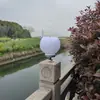 Luminária de pilar para portão de pátio externo movida a energia solar, luz decorativa redonda de acrílico para vila, à prova d'água e automática