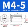 SO-M2M3M4M5M6M8 Remache Hexagonal Galvanizado de Agujero Pasante Placa de Presión Tuerca de Chapa Columna Espárrago de Acero al Carbono