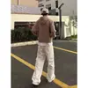 Jeans blancos bordados, de corte holgado, versátiles, unisex, nueva colección primavera/otoño, pierna recta, pierna ancha, hasta el suelo, estilo casual americano