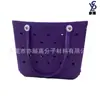 Bolsa de playa EVA portátil de color directo de fábrica bolsa de almacenamiento para el hogar bolsa de compras con agujeros estampados