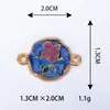Pulsera Colgante Collar Transfronterizo Accesorios DIY Esmalte Popular Seis Colores Flor de Ciruelo Aleación Colgante Doble Venta Directa de Fábrica