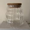 Recipiente de Vidrio Transparente para Hogar para Granos de Cocina, Frasco Sellado Hecho de Vidrio de Alto Borosilicato con Tapa y Cuchara para Almacenamiento