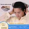 Chapéu de malha descartável para catering, chapéu redondo de nylon com rede de cabelo, capuz de malha preta, chapéu para comida e cozinha
