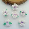 15mm arcilla blanda flor flor de rosa pequeña hecha a mano pendientes diy carcasa de teléfono móvil taladro de palo accesorios de decoración para gafas material