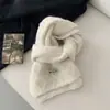 Bufanda de Punto Sencilla Estilo Coreano con Textura de Rombo para Mujer Invierno Bufanda Cruzada de Lana para Mantener Caliente el Cuello de los Estudiantes y Proteger Contra las Olas de Frío