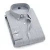 Camisa para Hombre Estilo Nuevo de Moda Sin Planchar Ropa Interior y Exterior de Moda Casual Textil de Algodón Oxford Europeo y Americano Camisa Blanca de Manga Larga para Hombre