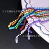 Cadena de cuentas de bolas de pintura, accesorios hechos a mano para joyería DIY, cadena de cuentas de colores, cadena de bolas de metal, cadena colgante, cadena para etiquetas, cadena de hierro