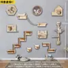 Rack de escalada para gatos montado na parede Brinquedo de gato montado na parede Cápsula espacial grande Pilar do céu Mesa de salto para gatos Pilar de garra de cânhamo