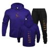 Nuevo conjunto deportivo de dos piezas con sudadera con capucha para hombre y mujer, traje, tendencia de moda, sudadera deportiva hip hop