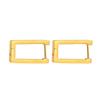 Aretes de Aro Transfronterizos Europeos y Americanos de Acero Inoxidable con Oro de 14K, Aretes de Alta Gama, Aretes para Mujer, Clips para Orejas Simples y Elegantes