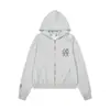 Sudadera con capucha bordada estilo stickman americano para mujer, nueva colección de otoño, cárdigan casual ajustado, chaqueta corta moderna