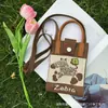 Nueva Bolsa Cruzada de Teléfono Móvil de Dibujos Animados, Diseño de Moda, Bolsa de Teléfono Móvil Tejida, Versátil, Bolso de Hombro, Sensación de Alta Gama