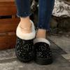 Novedad Moda Otoño e Invierno 2025 Versátiles Cómodas Casual Zapatillas de Casa para Mujer de Tacón Grueso con Suela Gruesa Zapatillas de Casa con Puntera para Mujer