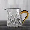 Jarra para Compartir Té de Vidrio de Alto Borosilicato Martillado Hogareña de Gran Capacidad Taza de Mar de Té con Asa y Pico de Colores