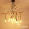 Lámpara de araña creativa DIY de rama nórdica para sala de estar, comedor, sala de té, casa de huéspedes, tienda de ropa, Tiangu Sanhua, lámpara de madera de múltiples cabezas