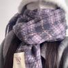 Novo Estilo Britânico Xadrez Cachecol Moda All-match Imitação Cashmere Cachecol Xale High Sense Estudante Cachecol Masculino e Feminino