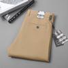 Pantalones Casuales para Hombre Verano 2024 Ultradelgados Sueltos Rectos de Negocios Simples Pantalones de Seda de Hielo Dape Transpirables para Hombre