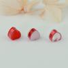 Accesorios de joyería diy aretes de tuerca anti-caída tapón tapa de oreja transparente galvanoplastia al vacío anillo con logo grabado tapón de oreja de doble corazón