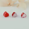 Set de accesorios para joyería DIY Anillo de acero inoxidable Tapón para la oreja de doble corazón Pendiente con logotipo grabado Tapón para la oreja Chapado al vacío Anticaída Fuerza Auditiva