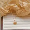 Joia Europeia e Americana Transfronteiriça Colar de Aço Titânio Cravejado com Diamantes Sunburst para Mulheres Nicho Luxo Leve Moda Retrô Corrente da Clavícula