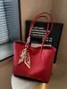 Bolsa Tote Vermelha Feminina 2065 Novo Estilo Bolsa de Casamento Alta Qualidade Grande Capacidade Bolsa de Ombro Único para o Dia a Dia Versátil Bolsa para Noiva de Casamento