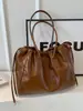 Bolso de Hombro y Axila Negro de Gran Capacidad Estilo Retro Nuevo Bolso Tote Bolso Cruzado con Cordón Diario de Moda para Mujer