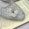 Coreia do Sul Mesmo Estilo Flor de Lantejoula Flor de Sapato Brilho Diamante Miçanga Feita à Mão Estilo Coreano Doce Alto Senso Flor Decorativa para Sapato Joia de Sapato