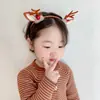 Série de Natal Exquisita Estilo Coreano Orelhas de Alce de Feltro Faixa de Cabelo Infantil Fivela de Cabeça de Bebê Faixa de Cabeça