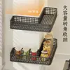 Estante de esquina para cocina, cesta de almacenamiento multifuncional para el hogar montada en la pared, especiero, cesta colgante multicapa montada en la pared para jengibre y ajo