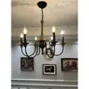 Lámpara de Salón Comedor Estilo Francés Campestre Lámpara Colgante Decorativa Retro Americana para Casa de Huéspedes Habitación Infantil Dormitorio Ajuste Suave