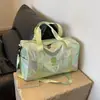 Nueva Bolsa Deportiva Personalizada con Láser para Fitness, Bolsa de Viaje Portátil de Gran Capacidad, Separación de Seco y Húmedo, Se Puede Usar como Bolsa de Equipaje con Ruedas