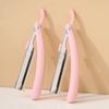 Soporte plegable para cuchillo de dar forma a las cejas soporte para cuchillo de pluma venta caliente cuchillo portátil para dar forma a las cejas con soporte para cuchillo raspador de cejas entrega de una sola pieza