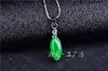 Collar con Colgante de Jade Malayo para Mujer con Incrustaciones de Colgante de Jade de Cuarzo