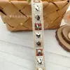 Estilo Tecnología Moderna Lente Retro Cristal Accesorios para Ropa Encaje Código de Barras Al por Mayor Decoración de Cinturón Bloque Cuadrado