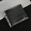 Nueva Cartera para Hombre Cartera Corta para Hombre Color Sólido Moda Grabada Horizontal Suave Cartera de Gran Capacidad con Múltiples Ranuras para Tarjetas