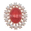 Fabricantes transfronterizos de hebillas de diamantes de aleación de perlas ovaladas, joyería artesanal, bolso con lazo plano, accesorios con placa de flores