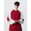 Sudadera con capucha de bloques de color retro estilo americano para hombre, nuevo diseño de otoño, versátil y moderna, top casual oversized