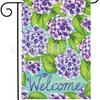 Bandeira de Jardim Popular de Venda Quente Transfronteiriça Primavera Verão Bem-vindoE Borboleta Floral Decoração Externa Bandeira de Jardim de Linho Dupla Face