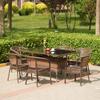 Mesa de Chá e Cadeira para Varanda Atacado Pavilhão Combinação Mesa e Cadeira para Exterior Cadeira de Lazer para Pátio Varanda Cadeira de Rattan Conjunto de Três Peças Exterior