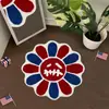 Alfombra Redonda Amazon Terciopelo Espeso Decorativa Hogar Dormitorio Alfombrilla de Mesita de Noche Imitación Cachemir Plegable Resistente a Manchas