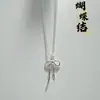 Novo colar de orquídea lírio-do-vale feminino de alta qualidade, versátil, para clavícula, segunda geração, feliz, nicho, design simples, pingente de coroa, atacado