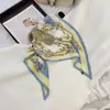 Lenço de Seda Coreano Fácil de Cuidar e Resistente a Amassados, Lenço Decorativo Pequeno para Pescoço com Padrão Paisley Listrado Bolinhas Diamante Fashion Retrô, Lenço de Cabeça, Lenço