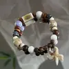 Pulsera de Cerámica de Jingdezhen, Regalo de Estilo Chino Tradicional, Tejida a Mano, Fresca y Versátil para Niñas, Nueva Pulsera de Hilo de Cerámica Estilo Chino