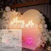 Casamento Transfronteiriço Atmosfera Neon Luz de Pedido Marryme Sinal de Luz Feliz Aniversário Luz LED Letras Brilhantes Super Brilhante