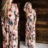 Nuevo Vestido Largo de Verano 2021 Aliexpress Europeo y Americano Multicolor Multitalla Estampado de Manga Larga en Stock