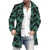 Comercio Exterior Otoño e Invierno Nuevo Abrigo de Lana Estampado Retro de Cuello Alto para Hombre Abrigo Casual para Hombre